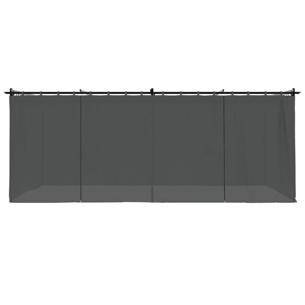vidaXL Gazebo with Curtains Anthracite 6x3 m Steel 4