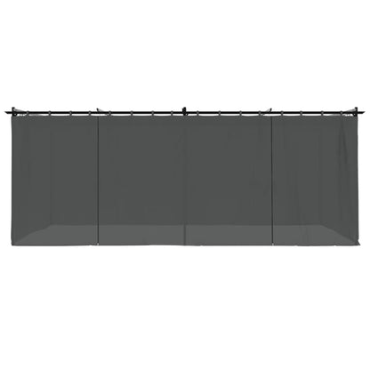vidaXL Gazebo with Curtains Anthracite 6x3 m Steel 4
