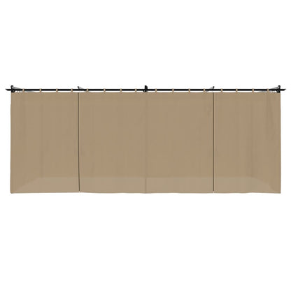 vidaXL Gazebo with Curtains Taupe 6x3 m Steel 4