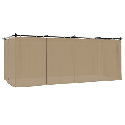 vidaXL Gazebo with Curtains Taupe 6x3 m Steel 6
