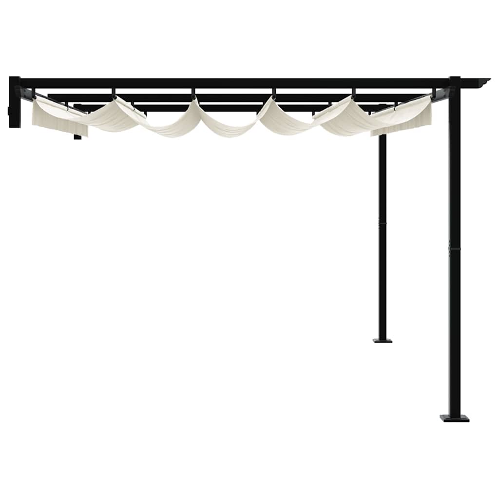 vidaXL Gazebo 400 x 300 x 200 cm Cream Polyester 5
