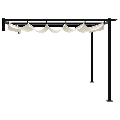 vidaXL Gazebo 400 x 300 x 200 cm Cream Polyester 5