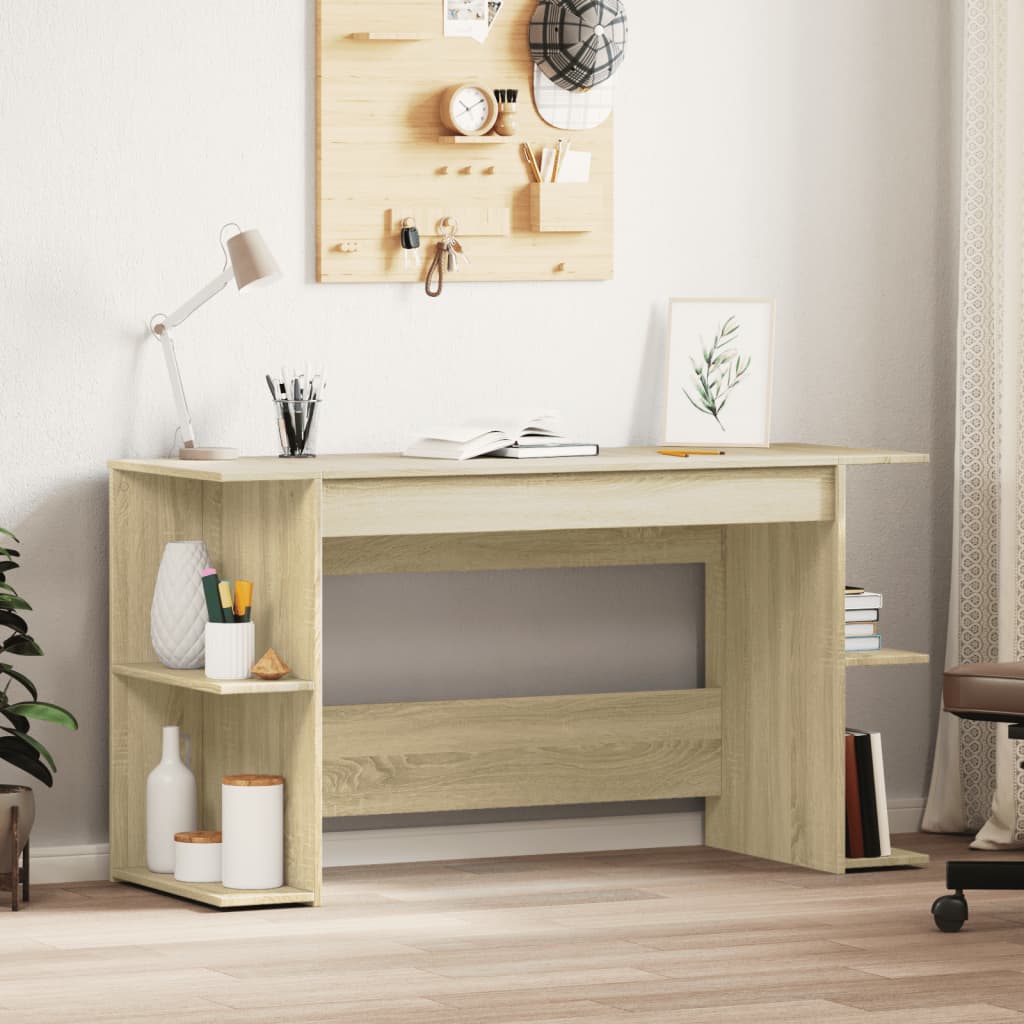 Desk 140x50x75 cm Engineered Wood Sonoma oak