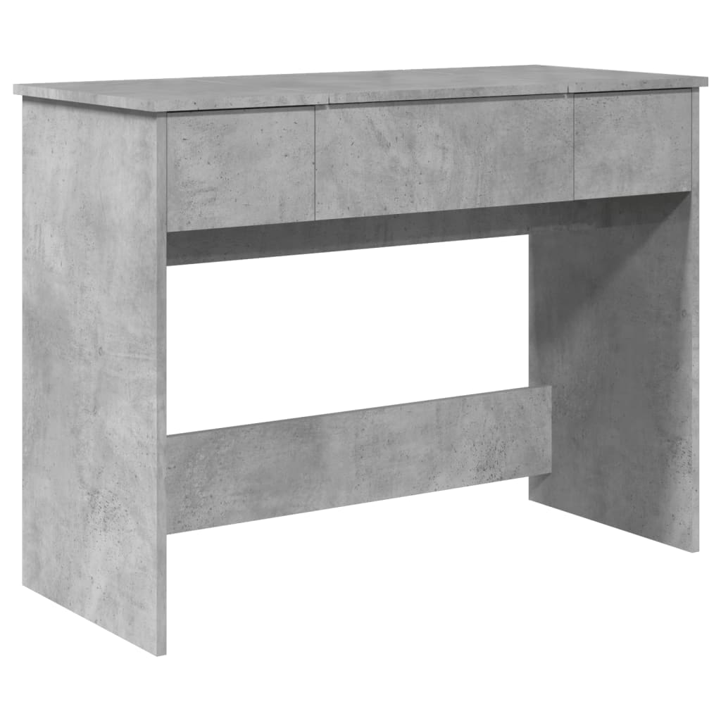 Dressing Table with Mirror 100x45x76 cm Concrete grey