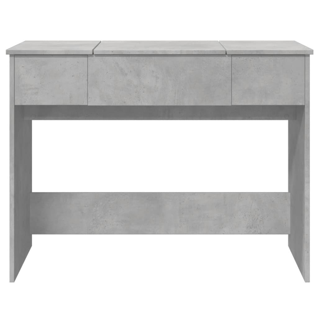 Dressing Table with Mirror 100x45x76 cm Concrete grey