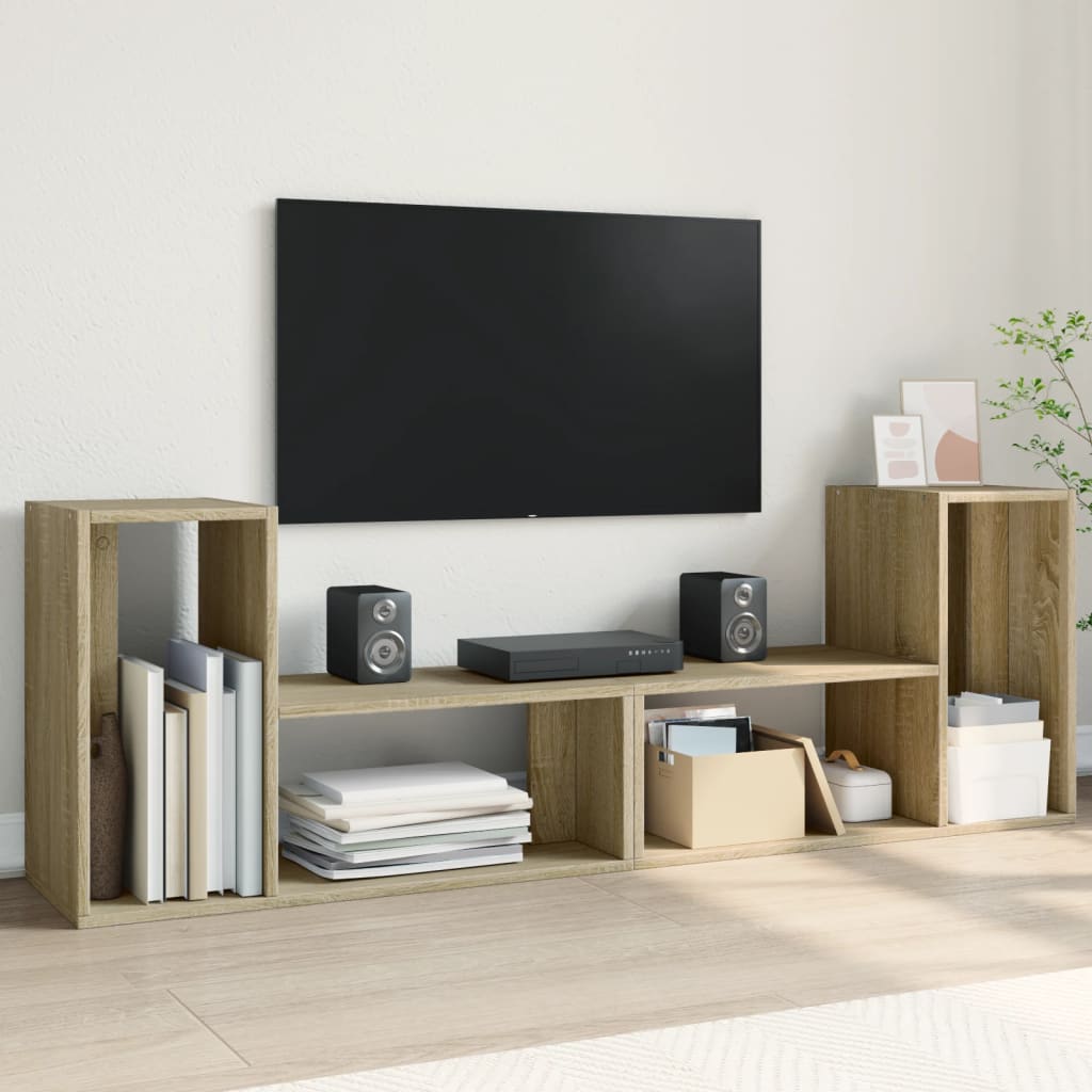 TV Cabinets 2 pcs 75x30x50 cm Engineered Wood Sonoma oak 75 cm