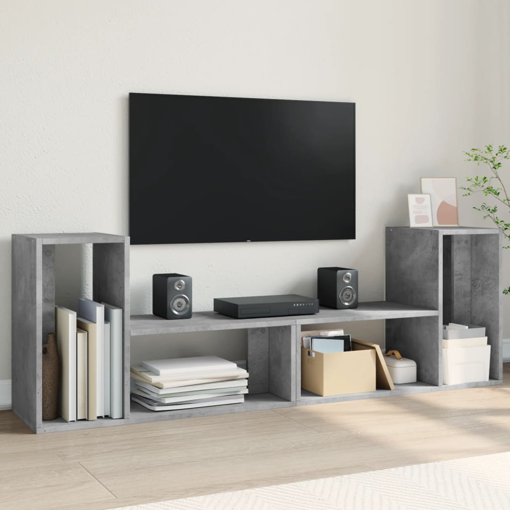 TV Cabinets 2 pcs 75x30x50 cm Engineered Wood Concrete grey 75 cm