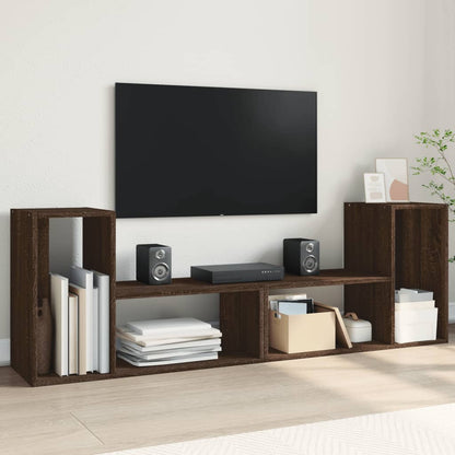 TV Cabinets 2 pcs 75x30x50 cm Engineered Wood Brown oak 75 cm