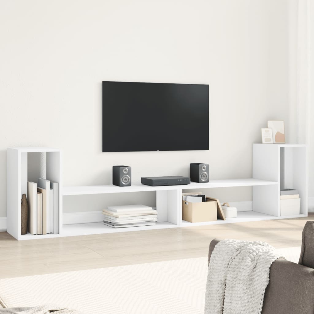 TV Cabinets 2 pcs 75x30x50 cm Engineered Wood White 100 cm