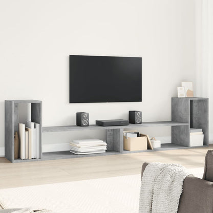 TV Cabinets 2 pcs 75x30x50 cm Engineered Wood Concrete grey 100 cm