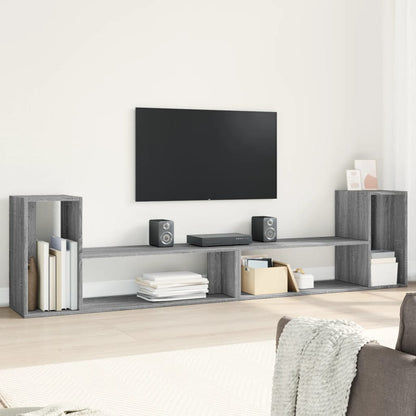 TV Cabinets 2 pcs 75x30x50 cm Engineered Wood Grey sonoma 100 cm