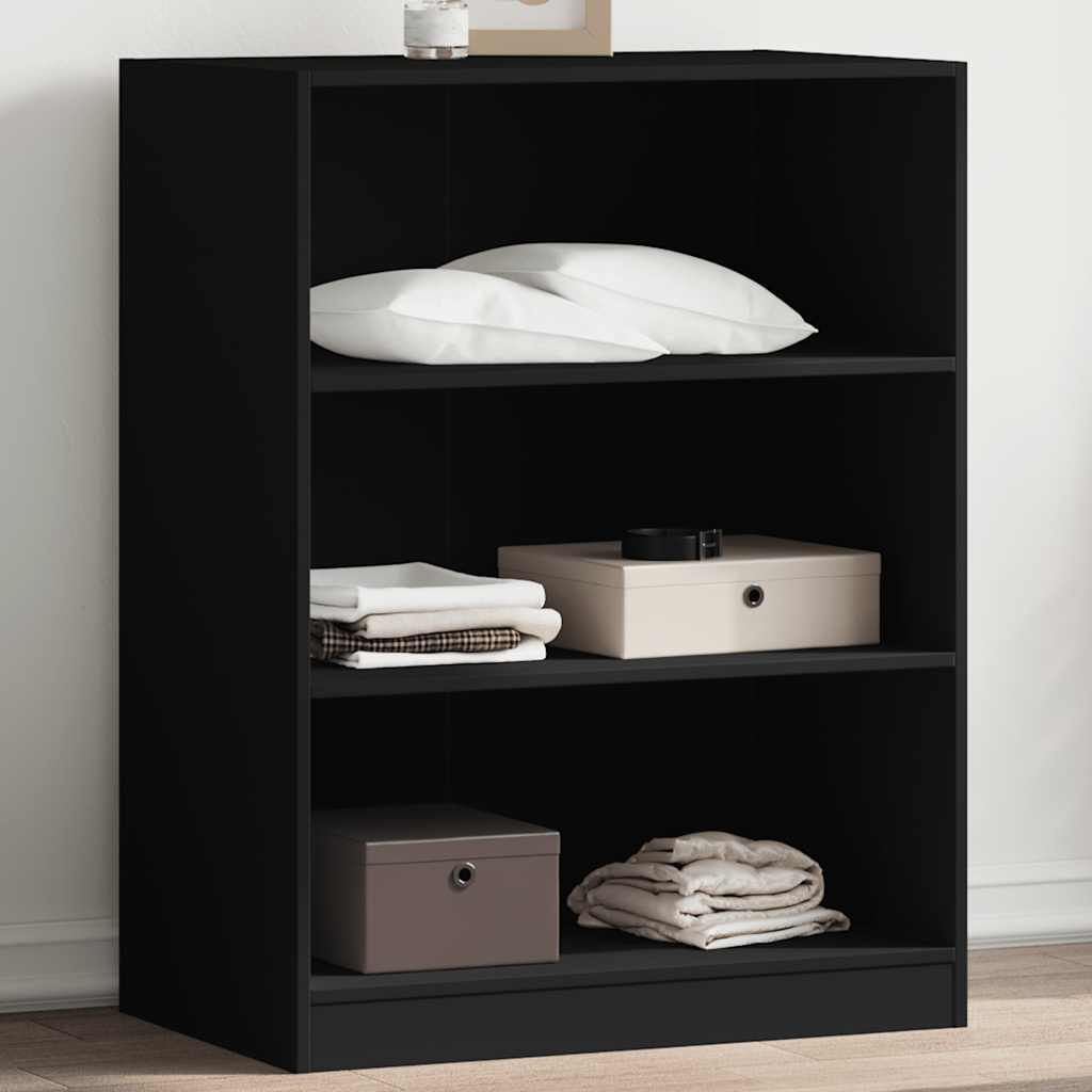 Wardrobe Engineered Wood without Rod Black 77 x 48 x 102 cm