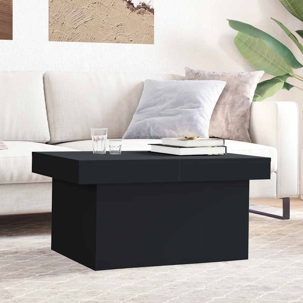 Coffee Table 80x55x40 cm Engineered Wood Black 100 cm