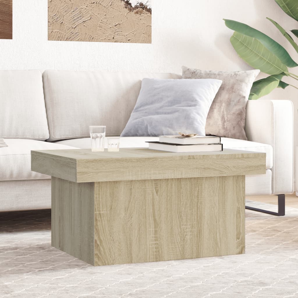 Coffee Table 80x55x40 cm Engineered Wood Sonoma oak 100 cm