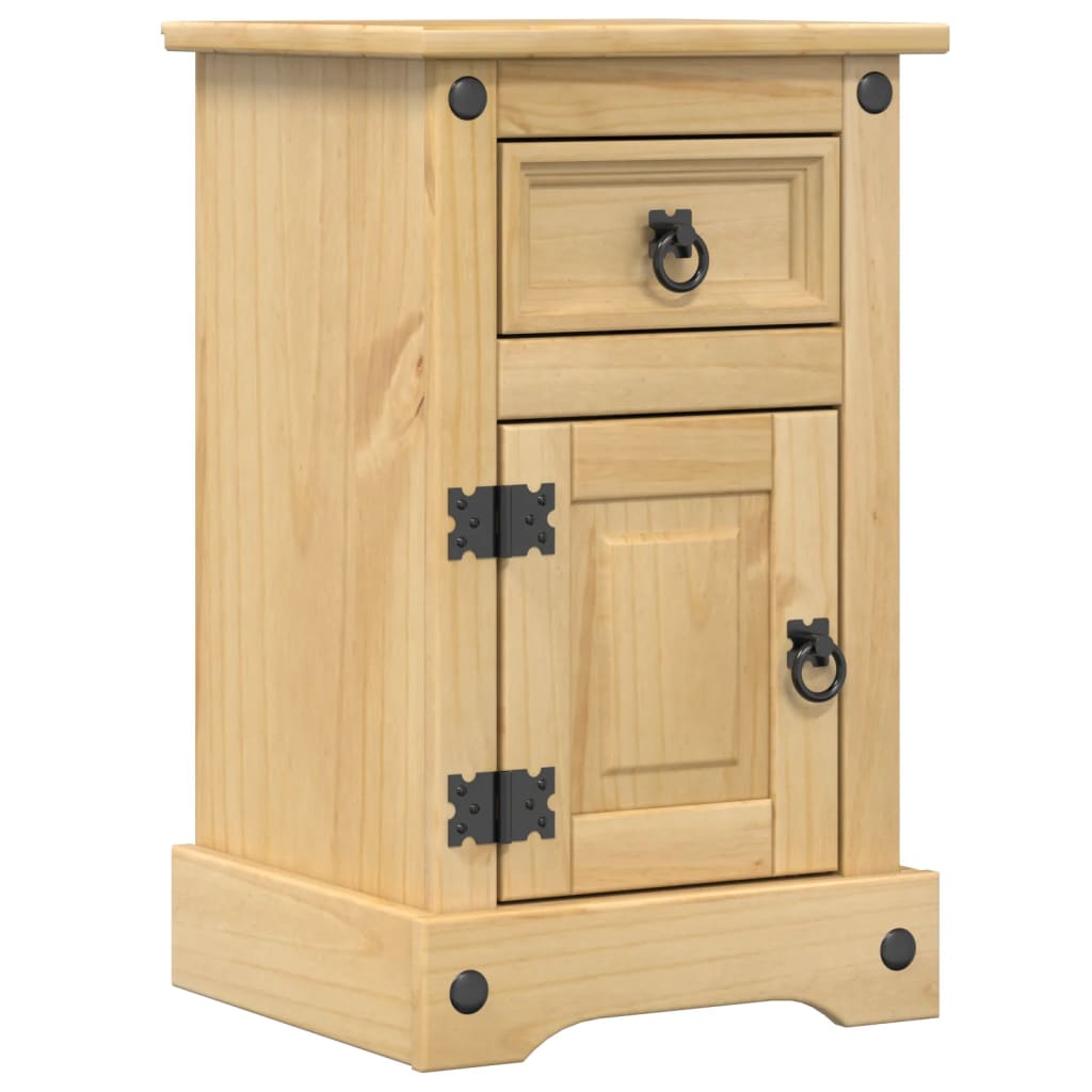 Bedside Cabinet "Corona" 35x32,5x58 cm Solid Wood Pine Honey wax