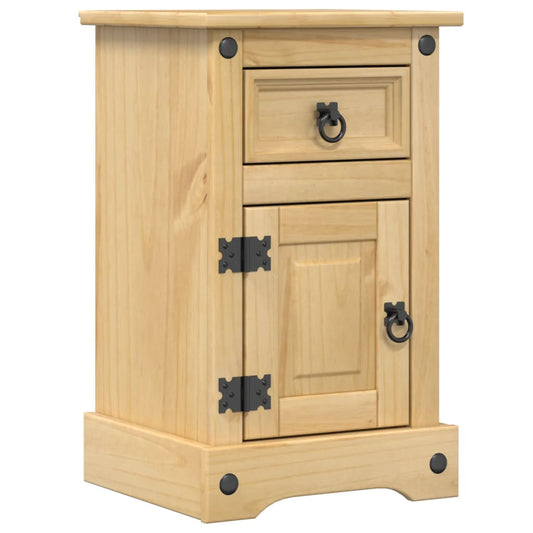 Bedside Cabinet "Corona" 35x32,5x58 cm Solid Wood Pine Honey wax