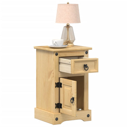 Bedside Cabinet "Corona" 35x32,5x58 cm Solid Wood Pine Honey wax