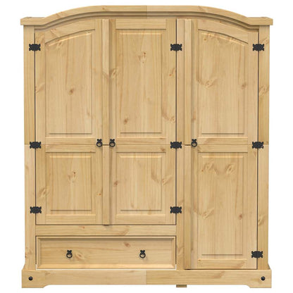 vidaXL Wardrobe "Corona" 151,5x52x170 cm Solid Wood Pine 4