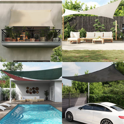 Sunshade Sail 160 g/m² 7x7 m HDPE Light grey
