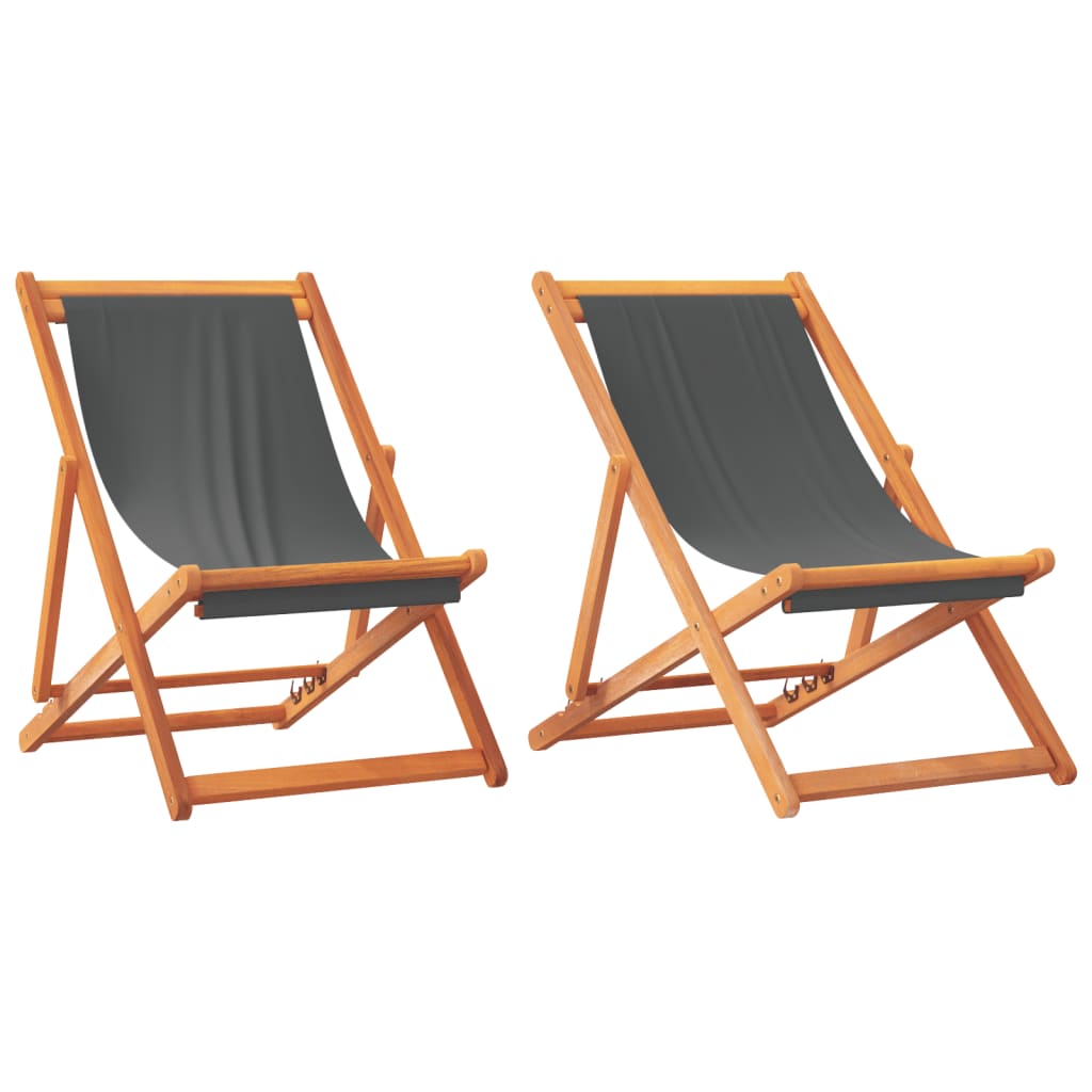 Folding Chairs Fabric without Armrest Grey 2