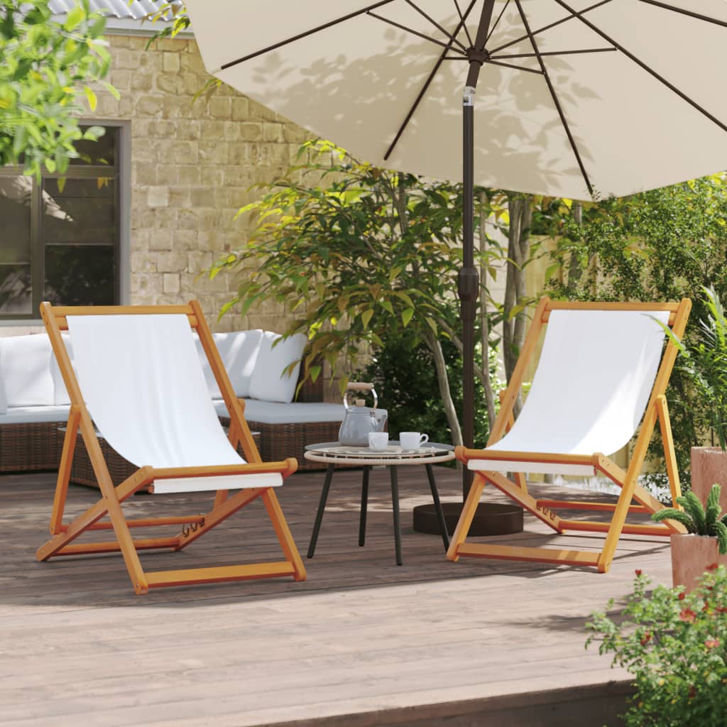 Folding Chairs Fabric without Armrest Cream 2