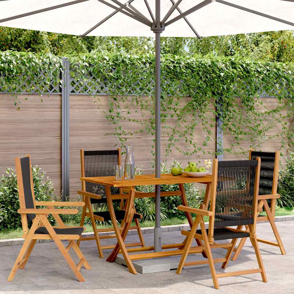 vidaXL Reclining Folding Chairs Solid Wood Acacia