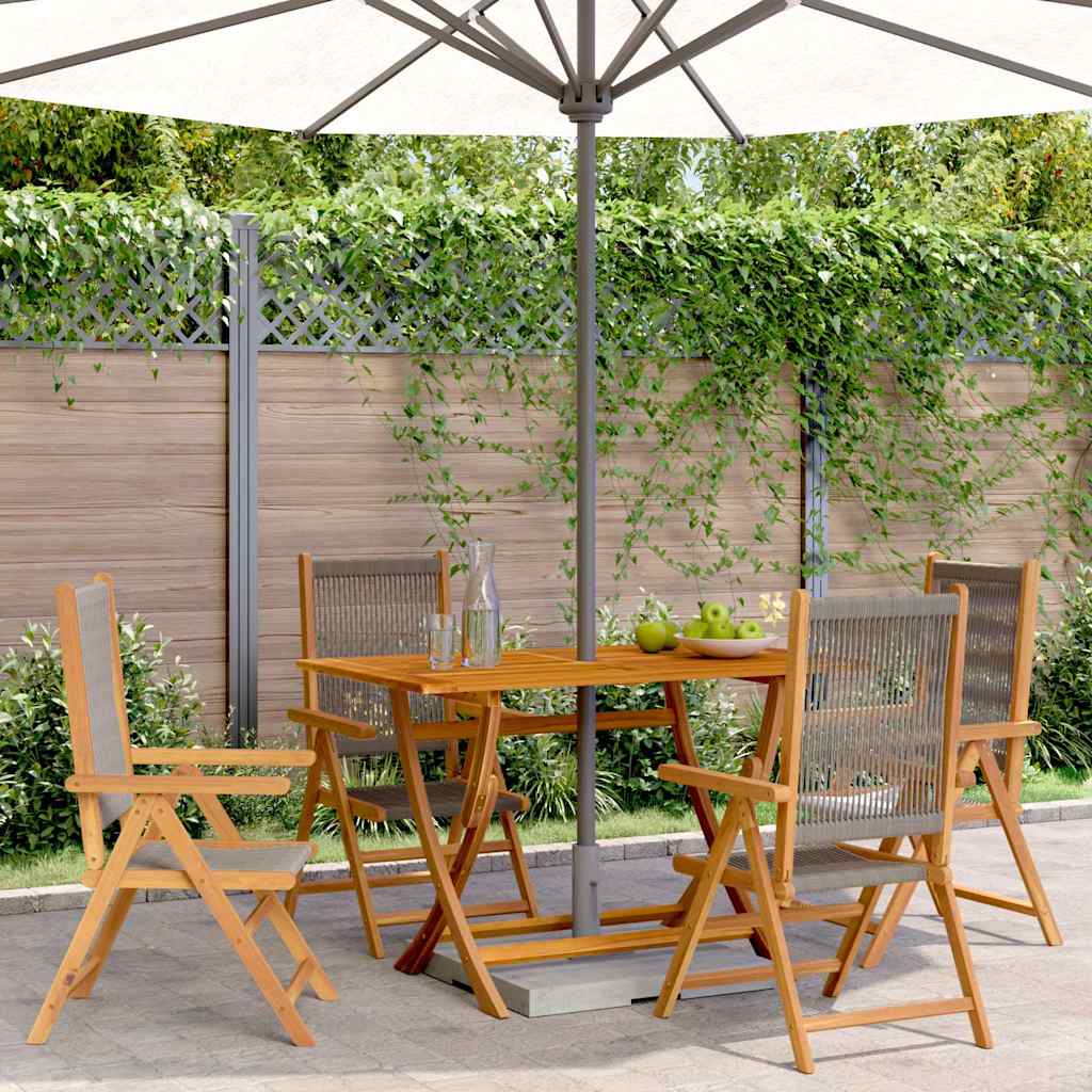 vidaXL Reclining Folding Chairs Solid Wood Acacia