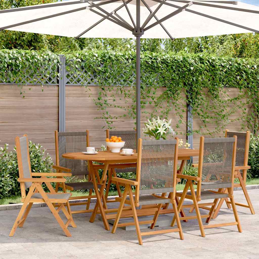 vidaXL Reclining Folding Chairs Solid Wood Acacia