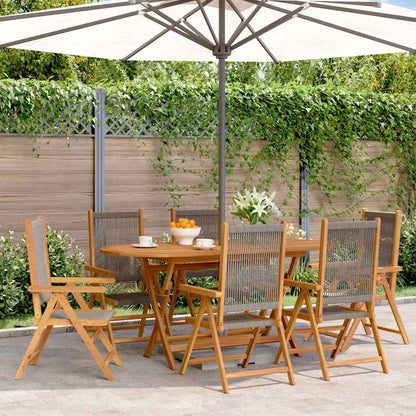 vidaXL Reclining Folding Chairs Solid Wood Acacia