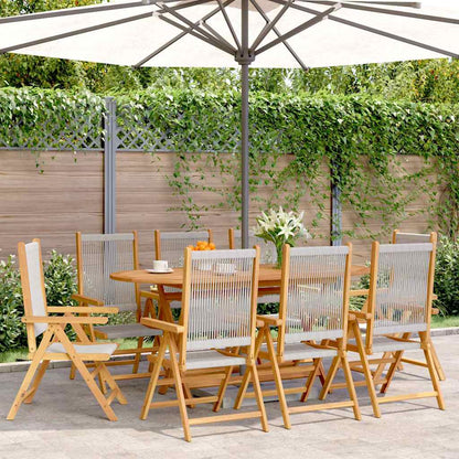 Reclining Folding Chairs Solid Wood Acacia Grey
