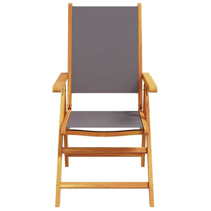 vidaXL Reclining Folding Chairs 8 pcs Anthracite Fabric and Solid Wood 4
