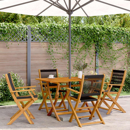 vidaXL Folding Chairs Solid Wood Acacia