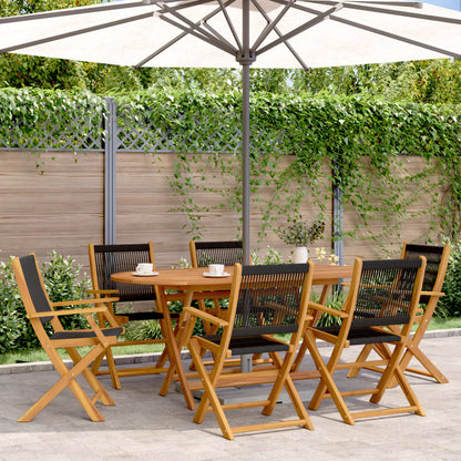 vidaXL Folding Chairs Solid Wood Acacia