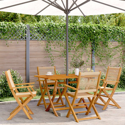 vidaXL Folding Chairs Solid Wood Acacia