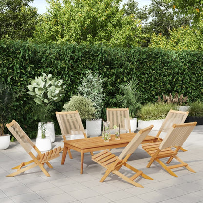 vidaXL Folding Chairs Solid Wood Acacia