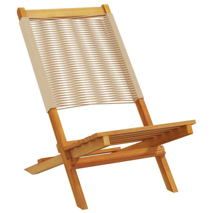 vidaXL Folding Chairs 8 pcs Beige Solid Wood Acacia 3