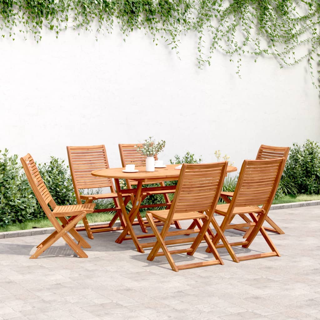 vidaXL Folding Chairs Solid Wood Acacia