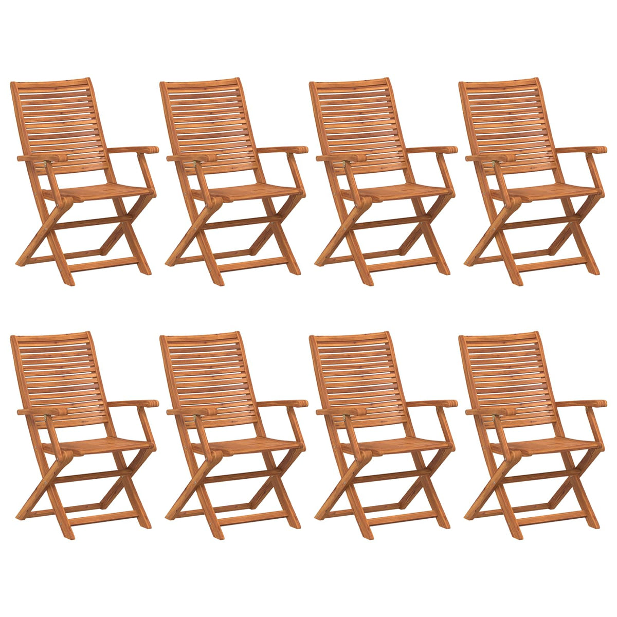 Folding Chairs Solid Wood Acacia With armrest