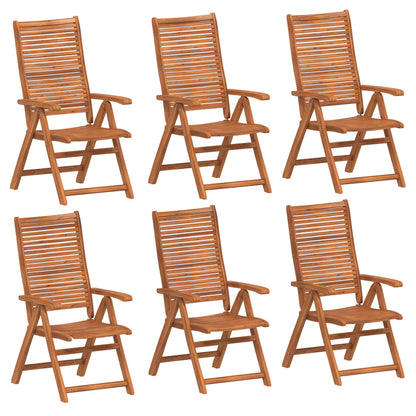 Reclining Folding Chairs 56x72x107 cm Solid Wood Acacia 6