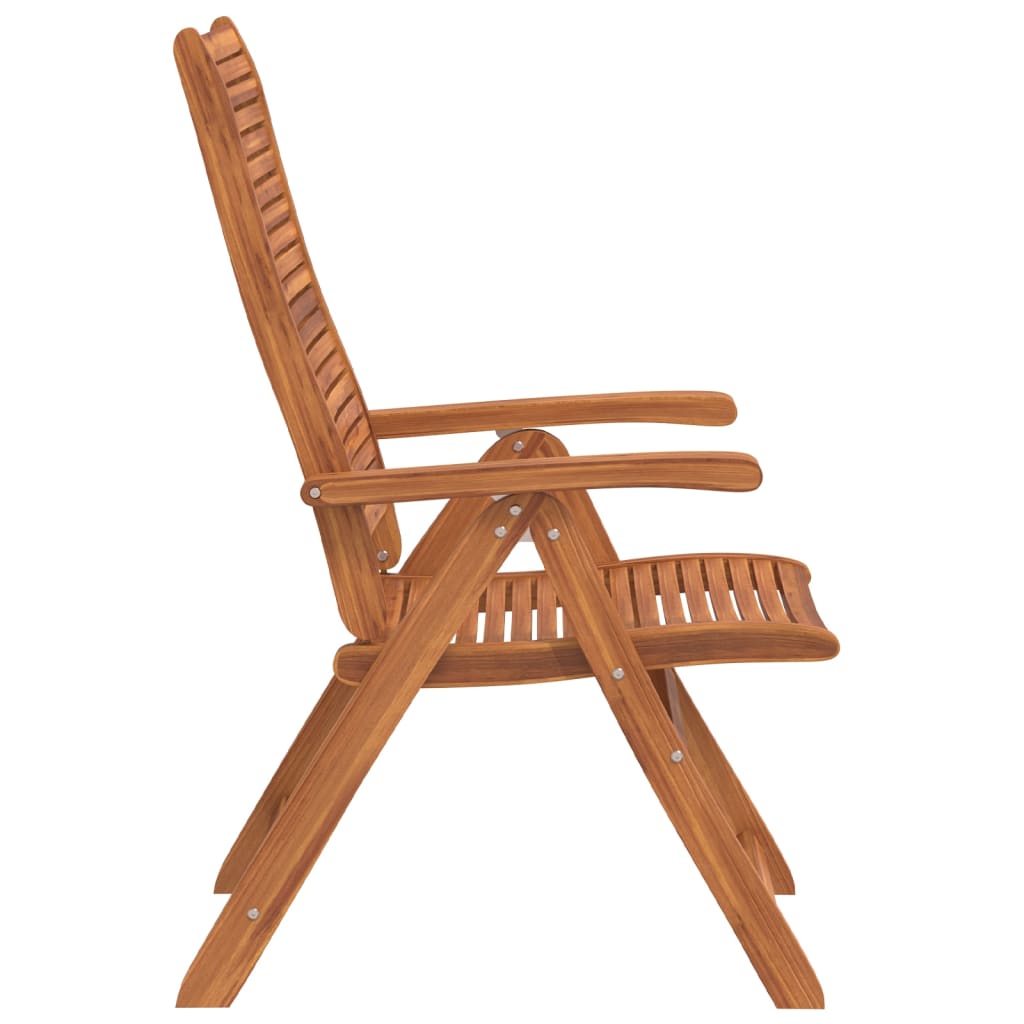 vidaXL Reclining Folding Chairs 6 pcs 56x72x107 cm Solid Wood Acacia 6