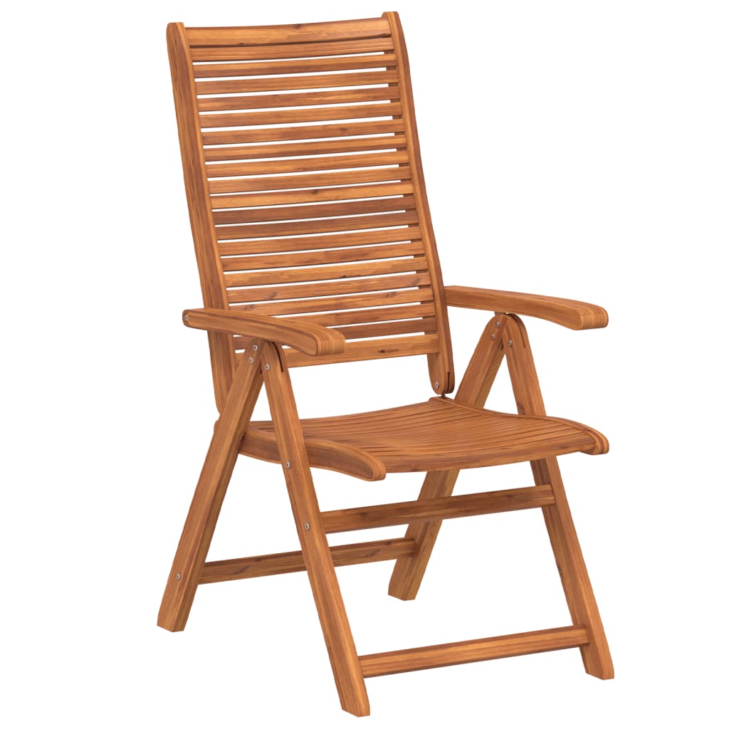 Reclining Folding Chairs 56x72x107 cm Solid Wood Acacia 8