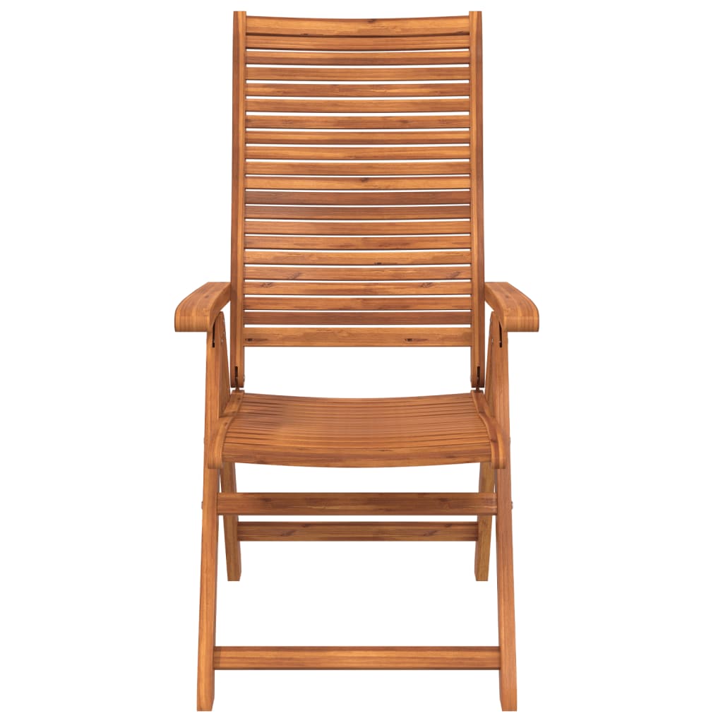 vidaXL Reclining Folding Chairs 8 pcs 56x72x107 cm Solid Wood Acacia 4