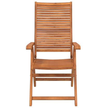 vidaXL Reclining Folding Chairs 8 pcs 56x72x107 cm Solid Wood Acacia 4