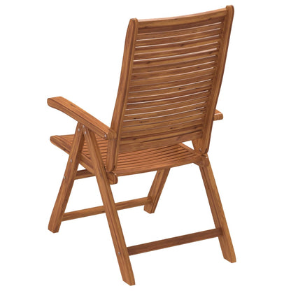 vidaXL Reclining Folding Chairs 8 pcs 56x72x107 cm Solid Wood Acacia 6