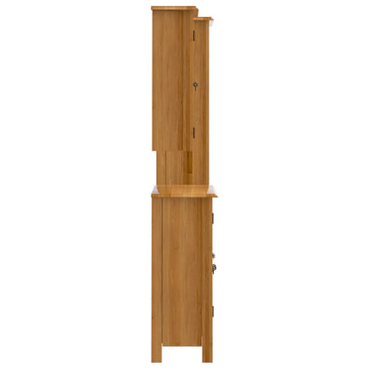 vidaXL 3 Piece Bathroom Furniture Set Solid Wood Pine 6