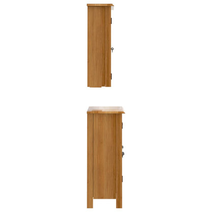 vidaXL 4 Piece Bathroom Furniture Set Solid Wood Pine 6