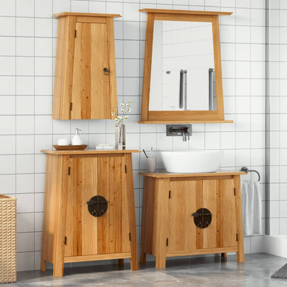 vidaXL 4 Piece Bathroom Furniture Set Solid Wood Pine 1