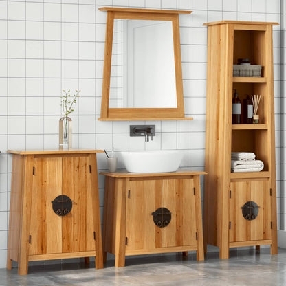 vidaXL 4 Piece Bathroom Furniture Set Solid Wood Pine 1