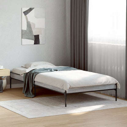 Bed Frame without Mattress Height 30 cm Length 200 cm Grey Sonoma 100 cm