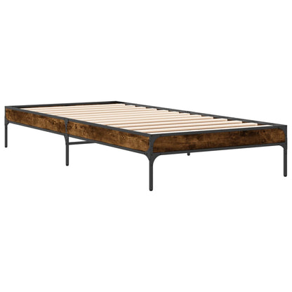 Bed Frame without Mattress Height 30 cm Length 190 cm Smoked Oak 90 cm